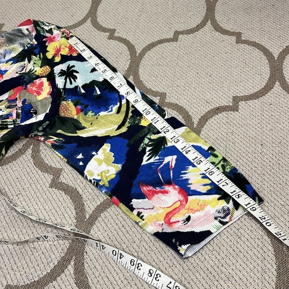 Talbots Petites Lightweight button down tropical colorful sweater Cardigan - Picture 10 of 14